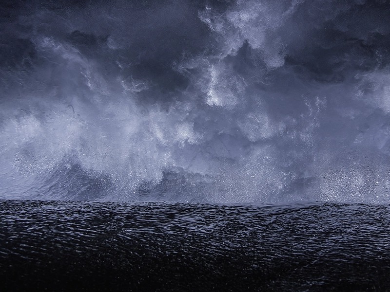 Waves - Underwater Art Photography — &ldquo;Rainfall&rdquo; (2022) by Alexej Sachov.